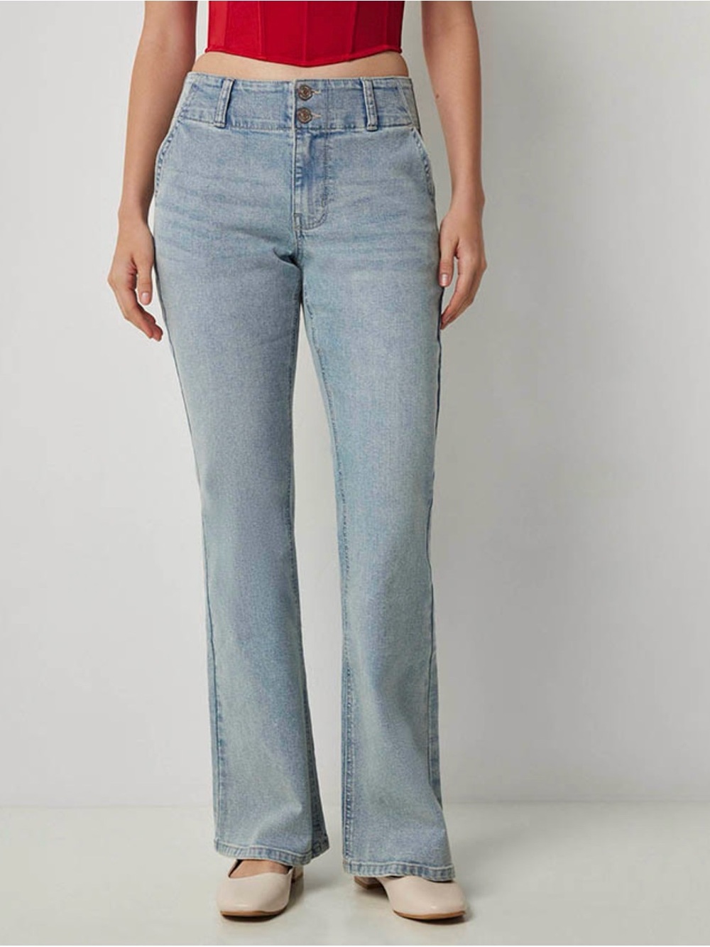 Ardene High Rise Flare Jeans Size 3